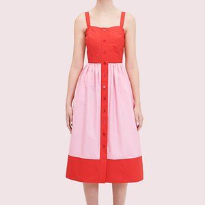 NWT Kate Spade Colorblock Poplin Dress 12
